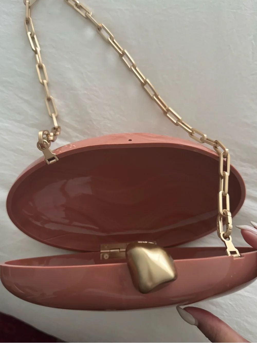 Cult Gaia Eviana Clutch Corallo. (SEE FLAWS)